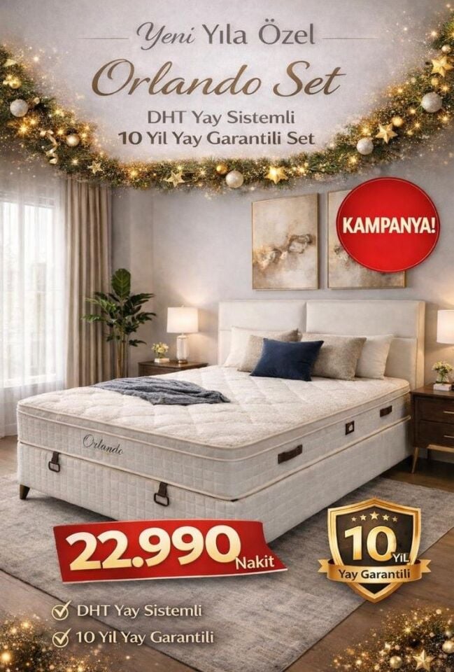 160X200 ORLANDO YATAK SETİ