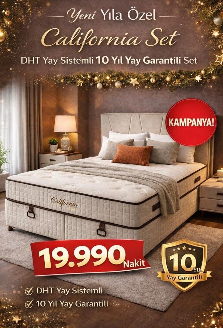160X200 CALİFORNİA YATAK SETİ