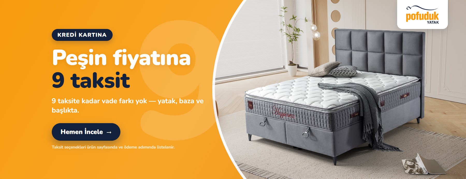 Kredi kartına peşin fiyatına 9 taksit